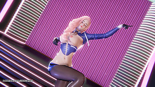 [mmd] Wonder Girls - Tell Me Seraphine Sexy Striptease League of Legends Hentai