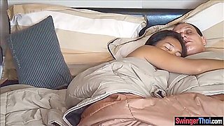 Asian Wife Fucks Husband And Her Fling In One Afternoon