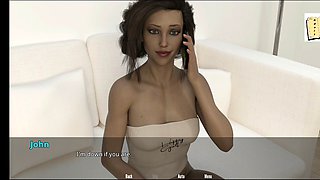 Busty babe with a big ass in a hentai visual novel