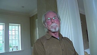 Naughty harlot and old geezer smutty sex clip