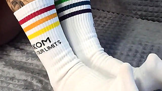 Dirty Step Sister Bought Socks Special to Tease My Dick