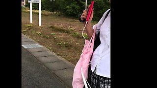 Voyeur 11 upskirt in the garden Caught accidently MrNo
