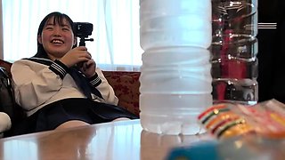 Hot amateur Asian GF toys sucks and fucks