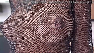 Larinha Small, huge perfect breasts Brazilian, gets her butt stretched by a huge monster dick (Anal, huge gapes, big perfect nursing breast, ATM, huge cock) OB476