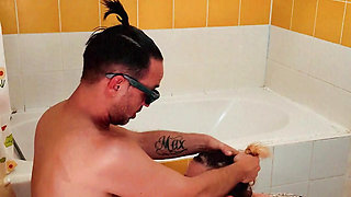 Pussy and Mouth Smashed Head in Toilet