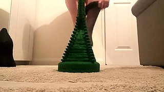 Huge Toy Sat Fucking Myself Deep In The Arse