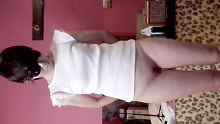 Mayu No.69 a Beautiful Girl with a Full Head Mask, Collar and Leash, She Is Sexually Trained