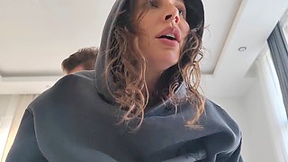 Stepdad stuffs her tight backside with milk for skipping class