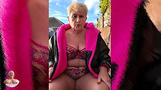 UK Joolz - Outdoors in a Coat and Underwear
