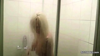 He Caught German Mom of Friend in Shower and Seduce to Fuck