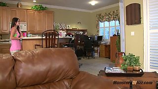 Friend Helps Inexperienced Alice Jerk Huge Load Out