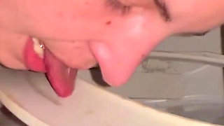Licking Toilet Till Orgasm