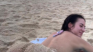 Erotic Ass Massage on the Beach, Naughty Fun in the Ocean