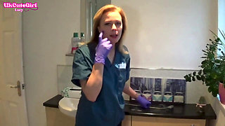 Latex Glove JOI in the Dental Chair Naughty Nurse POV