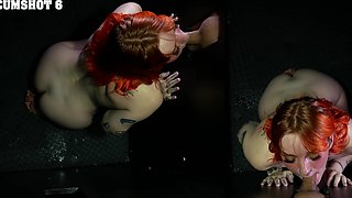 Blowjob fun through gloryhole with naughty redhead Cassie Solis
