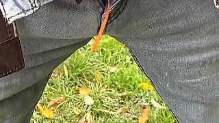 Story #5. French Porn Star Lilly with Glasses Takes a Golden Shower, Sucks a Big Dick, Has Urine and Blows Bubbles in a Park