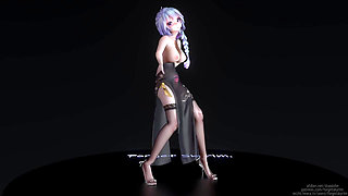 Miku-stellar-marionette Erotic Tattoos; Black Stockings; Cheongsam