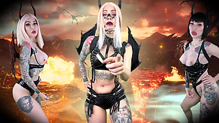 Fall Into Darkness, Cum in His Name! - Blasphemy, Satan, Hell, Halloween, Demon, Succubus