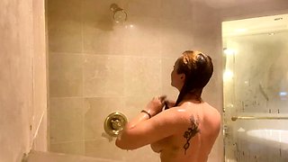 Amateur striptease and Solo masturbation