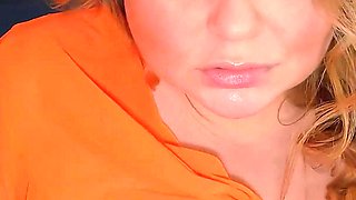 BBW Ann Katz Playing with Her Large Breasts