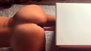 Big-Assed MILF Masturbates with Dildo for Intense Orgasm on