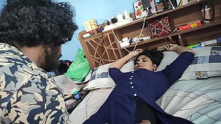 Churidar Leggings Removal and Top Only Romance Sex Video by Vaishnavy and Sharun Raj, Mallu Couple Hot Bedroom Romance Sex