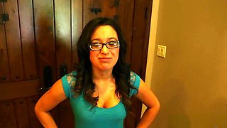 Beautiful brunette Linda Lay is a sexual predator in glasses.