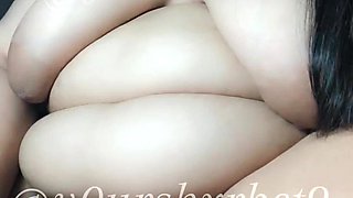 Thai BBW Squirting While Fucking Herself so Hard with Dildo