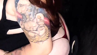 Cuckold husband filming his wife at the gloryhole