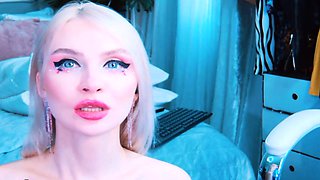 Horny Blonde Wildly Gives Her Lover a Blowjob