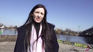 German Scout Rina Helena First Time Anal Casting - Small Tits MILF Takes Big Cock Rough