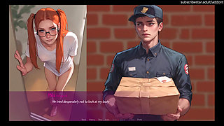 Mila Ai - Mila Teasing the Courier - Addont - by Porn Game 4u