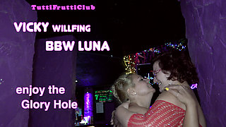 Glory Hole Fun Hot MILF Vicky and BBW Luna