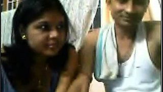 Desi couple giving a show on webcam