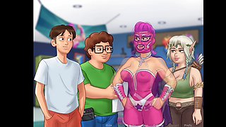 Busty stepsister gets wild in the summertime saga