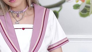 Japanese Schoolgirl Gets Naughty with Dick - Sucks and Jumps on Dick!