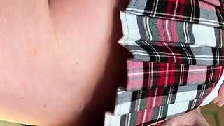 Blonde amateur girl flashes ass and fuck