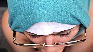 POV Sloppy Deepthroat While Eating Balls Mia Niqab