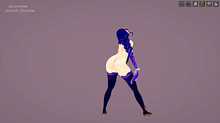 Busty Raiden Shogun Phut Hon Sexy Dance Hentai Animation