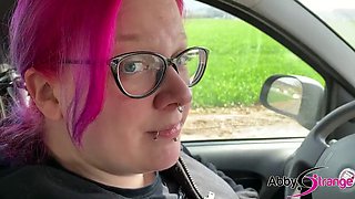 German Goth BBW Abby Strange Piss Fetish - Pee public!