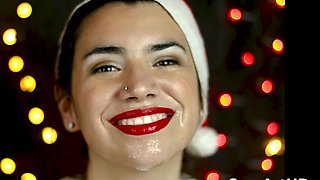 Merry Christmas! Holiday Blowjob And Facial! + Bonus Photo Session! - Big tits