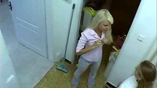 Very exciting hidden spy video and this blonde looks hot showering