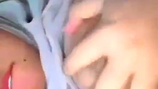 Natural Big Breast Hijab Plugs Into Her Pussy