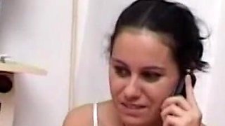 Sexy brunette gives perfect blowjob