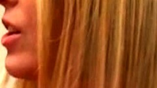 Innocent Busty blonde fingering and toying pussy