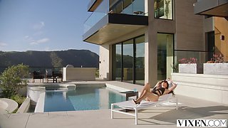 Intense fuck by the pool with buxom Alina Lopez - Vixen