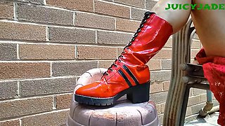 Vintage Red Knee High Boots - Boot Show Vol 2