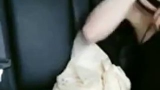 Creampie in a Chinese car