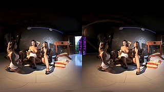 PURITYVR Threesome strap-on with Giulia, Benny, and Ale