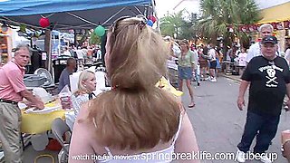 SpringBreakLife Video: Flashing At Daytime Street Party